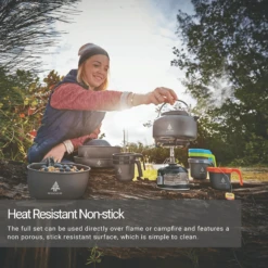 Woods Nootka Anodized 5-Piece Camping Cook Set -Outdoor Adventure Shop 1604593 1200 auto