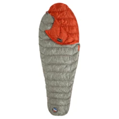 Big Agnes Pluton UL 40° Sleeping Bag -Outdoor Adventure Shop BIG AG PLUTON UL 40 850 DOWNTEK Gray Pumpkin