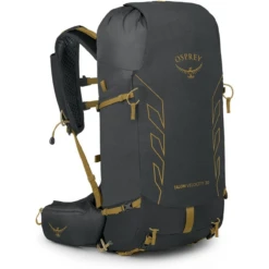 Osprey Talon Velocity 30 Pack -Outdoor Adventure Shop NWEB OSPREY PACK TALON VELOCITY Dark Charcoal Tumbleweed Yellow L XL