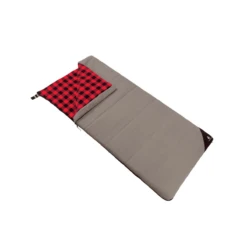 Woods Heritage Cotton Flannel 14° Sleeping Bag -Outdoor Adventure Shop NWEB WOODS HERITAGE BAG 10 Gray Regular