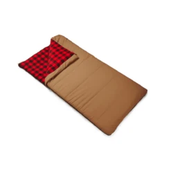 Woods Heritage Cotton Flannel 5° Sleeping Bag -Outdoor Adventure Shop NWEB WOODS HERITAGE BAG 15 Tan Regular