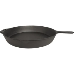 World Famous Sports Cast Iron Skillet -Outdoor Adventure Shop NWEB WORLDF SKILLET CAST IRON Black Cast Iron 15