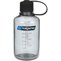 Nalgene Tritan Narrow Mouth Water Bottle -Outdoor Adventure Shop Nalgene Tritan Narrow Mouth Water Bottle Gray Black Lid