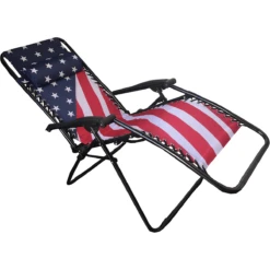World Famous Sports Zero Gravity Lounge Chair -Outdoor Adventure Shop WORLDF ZERO GRAVITY LOUNGER CHAIR Stars And Stripes